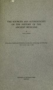 Tapa de The sources and authenticity of the history of the ancient Mexicans