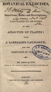 Tapa de Botanical exercises, including directions, rules and descriptions, calculated to aid pupils in the analysis of plants