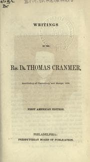 Tapa de Writings of the Rev. Dr. Thomas Cranmer, Archbishop of Canterbury and martyr, 1556