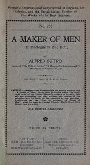 Tapa de A maker of men