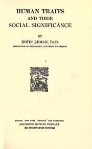 Tapa de Human traits and their social significance
