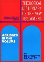 Tapa de Theological dictionary of the New Testament