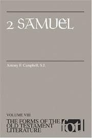 Tapa de 2 Samuel (Forms of the Old Testament Literature)