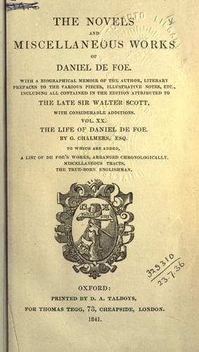 Tapa de Novels and miscellaneous works