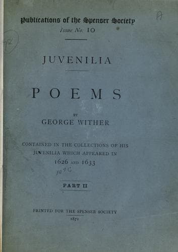 Tapa de Juvenilia.
