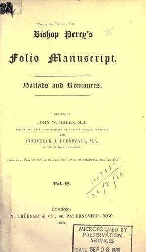 Tapa de Bishop Percy's folio manuscript
