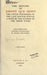 Tapa de The history of Johnny Quae Genus, the little foundling of the late Doctor Syntax