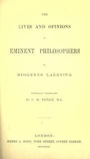 Tapa de The lives and opinions of eminent philosophers