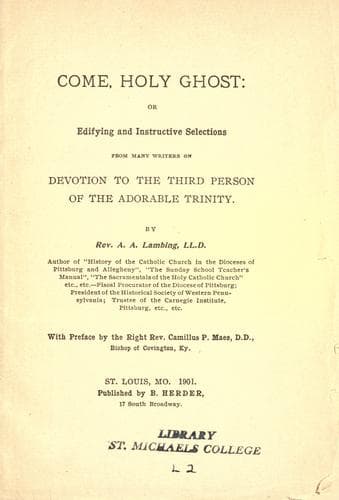 Tapa de Come Holy Ghost