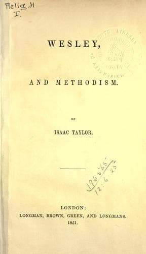 Tapa de Wesley, and Methodism.