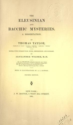 Tapa de The Eleusinian and Bacchic mysteries