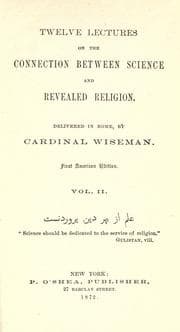 Tapa de Cardinal Wiseman's works