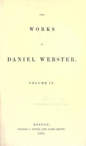 Tapa de The works of Daniel Webster