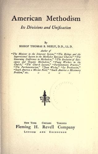 Tapa de American Methodism