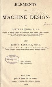 Tapa de Elements of machine design