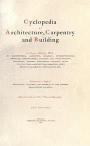 Tapa de Cyclopedia of architecture, carpentry and building
