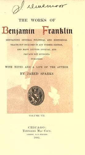 Tapa de works of Benjamin Franklin