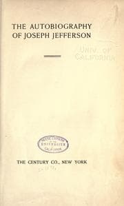 Tapa de The autobiography of Joseph Jefferson