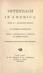 Tapa de Offenbach in America