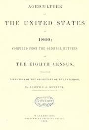 Tapa de Agriculture of the United States in 1860
