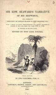 Tapa de Sir Edward Seaward's narrative of his shipwreck