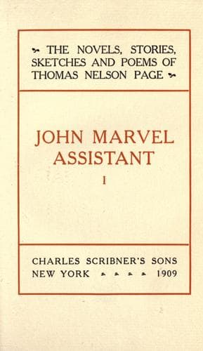 Tapa de John Marvel, assistant