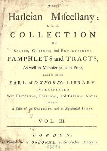 Tapa de The Harleian miscellany