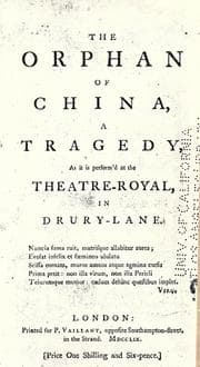 Tapa de The orphan of China