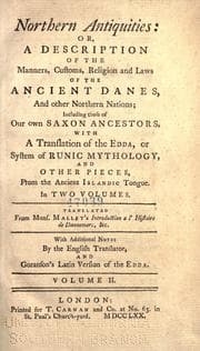 Tapa de Northern antiquities: or, A description of the manners, customs, religion and laws of the ancient Danes, and other northern nations
