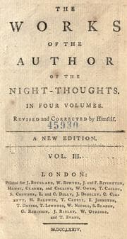 Tapa de The works of the author of the Night-thoughts