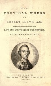 Tapa de The poetical works of Robert LLoyd, A.M