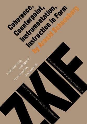 Tapa de Coherence, counterpoint, instrumentation, instruction in form =