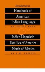 Tapa de Introduction to Handbook of American Indian Languages plus Indian Linguistic Families of America North of Mexico