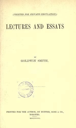 Tapa de Lectures and essays