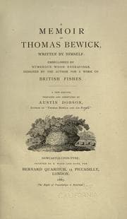 Tapa de Memorial edition of Thomas Bewick's works