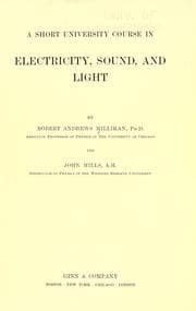 Tapa de A short university course in electricity, sound, and light