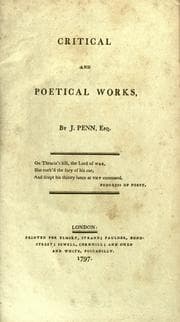 Tapa de Critical, poetical, and dramatic works