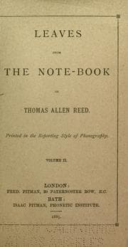 Tapa de Leaves from the note-book of Thomas Allen Reed