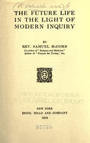 Tapa de The future life in the light of modern inquiry