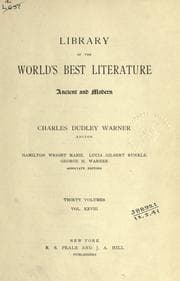 Tapa de Library of the world's best literature