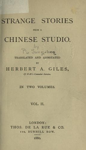 Tapa de Strange stories from a Chinese studio