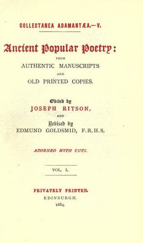 Tapa de Ancient popular poetry