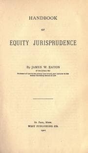 Tapa de Handbook of equity jurisprudence