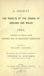Tapa de A digest of the results of the census of England and Wales in 1901