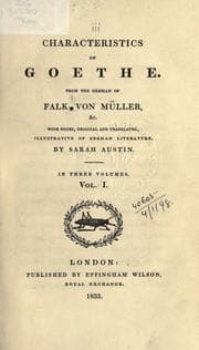 Tapa de Characteristics of Goethe
