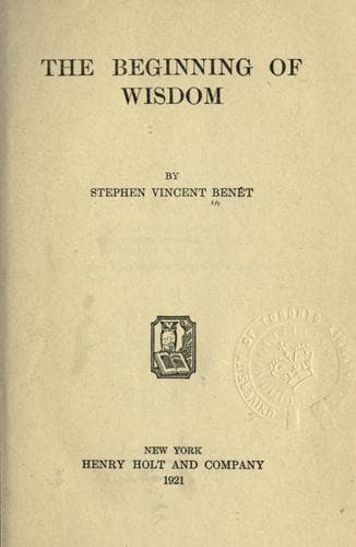 Tapa de beginning of wisdom.
