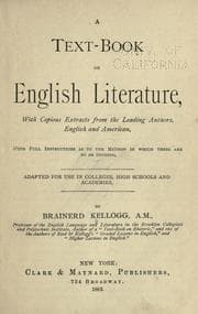 Tapa de A text-book on English literature