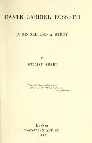 Tapa de Dante Gabriel Rossetti