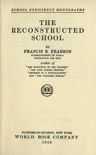 Tapa de The reconstructed school