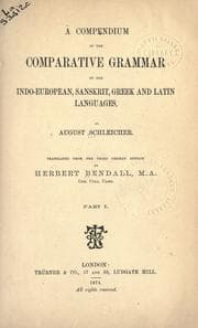 Tapa de A compendium of the comparative grammar of the Indo-European, Sanskrit, Greek and Latin languages